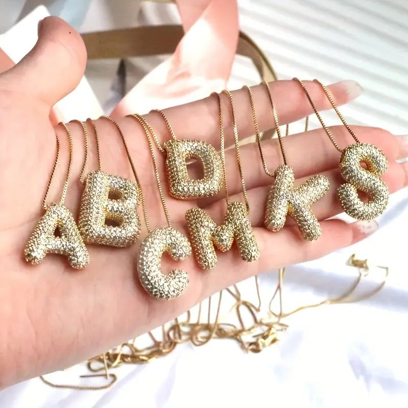 Viral Bubble Letter Necklace