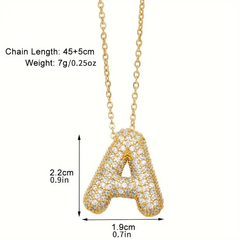Viral Bubble Letter Necklace