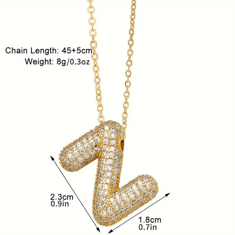 Viral Bubble Letter Necklace