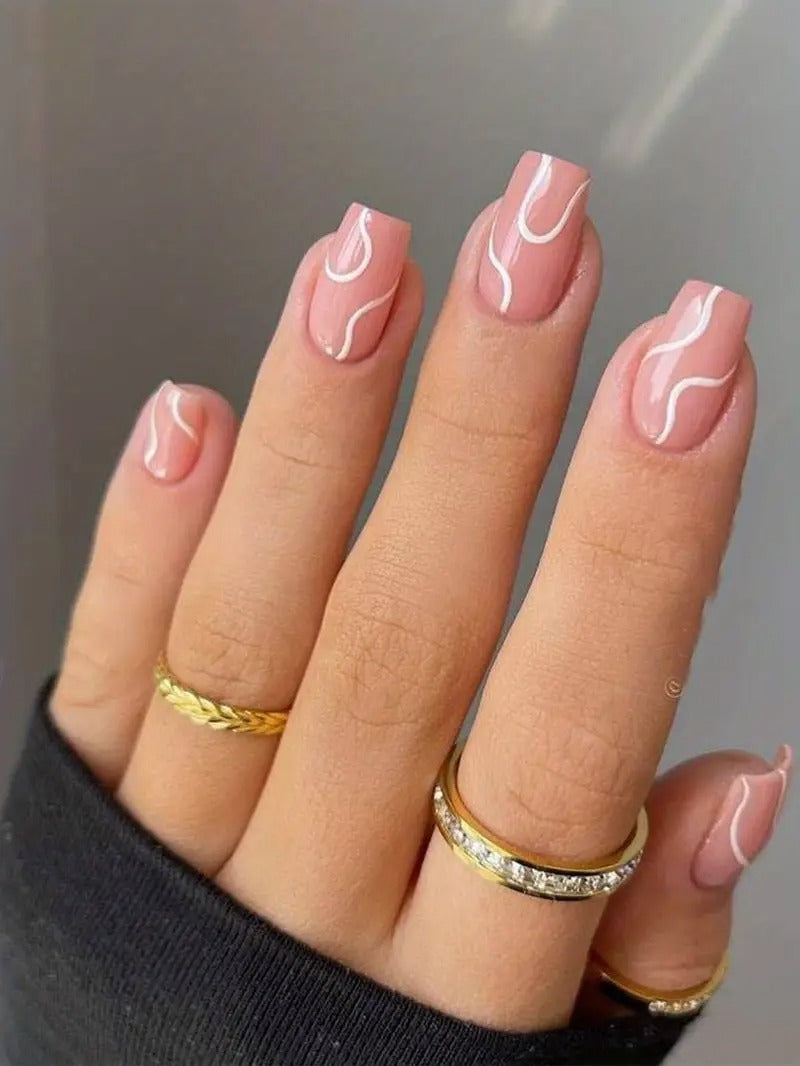 Pink Canvas Nails