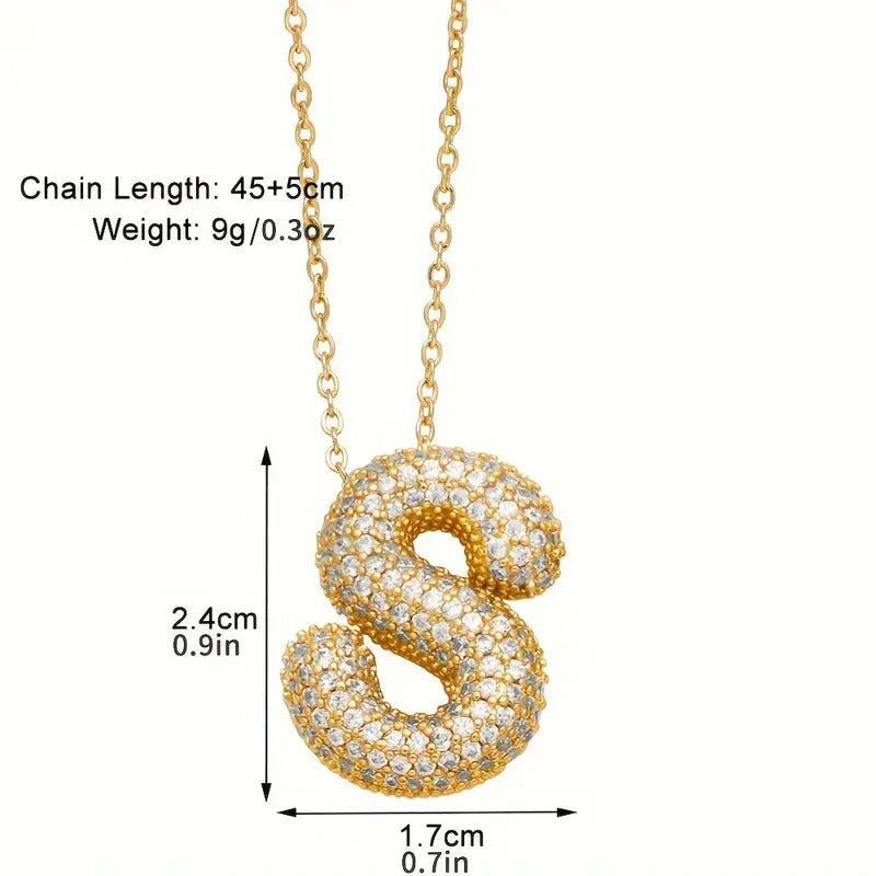 Viral Bubble Letter Necklace