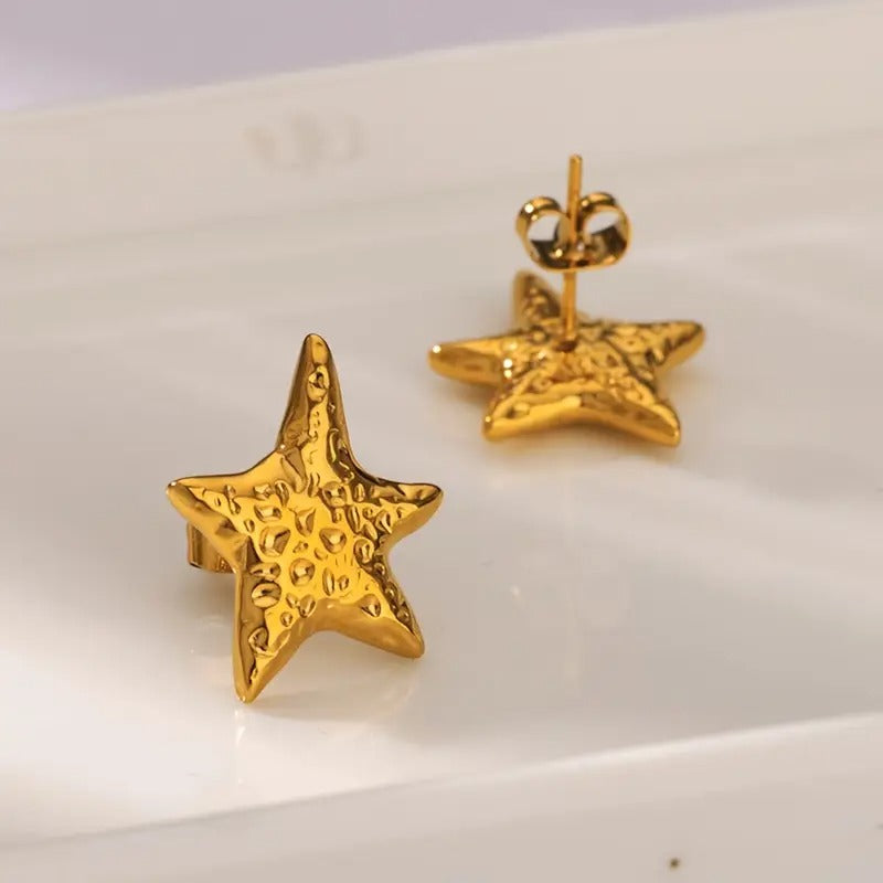 Stainless Steel Starfish Earrings